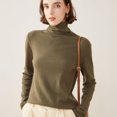 Pile Collar 100% Cashmere Inner Bottoming Cashmere Sweater
